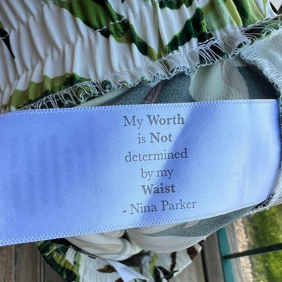 🆕 🌿Nina Parker x Macy’s Palm Leaf Tropical Wide Leg Pants Beach Chic Size 2X 🌿 - Picture 9 of 11